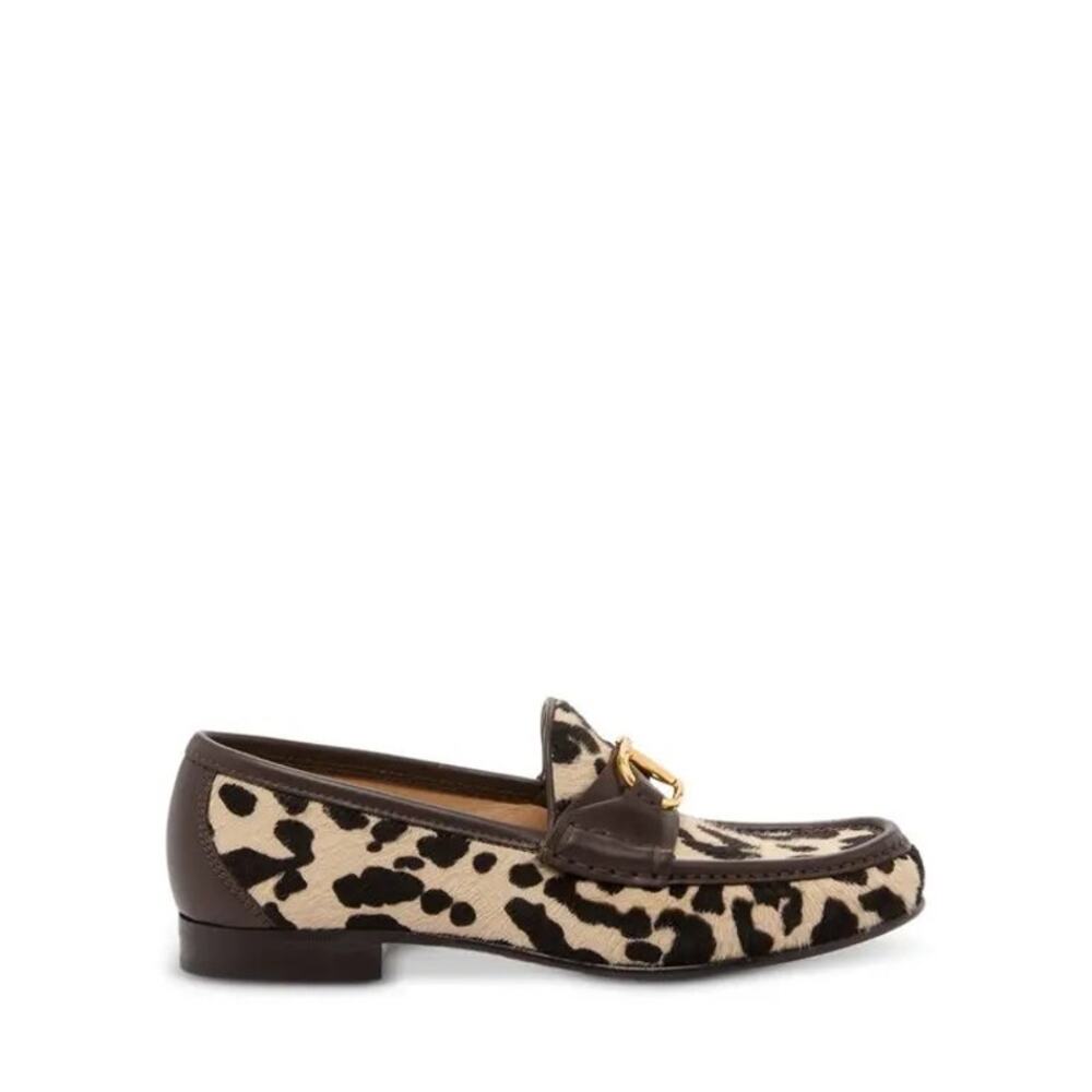 Valentino NIB VLogo Signature Pony Hair Loafers in Leopard Print 39
